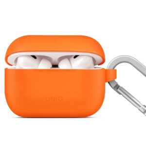 UNIQ dėklas Vencer AirPods Pro 2 gen.Silicone (2022/2023) oranžinės spalvos - Image 1