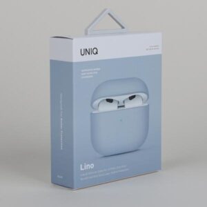 UNIQ dėklas Lino AirPods 3 genSilicone mėlynos spalvos - Image 5