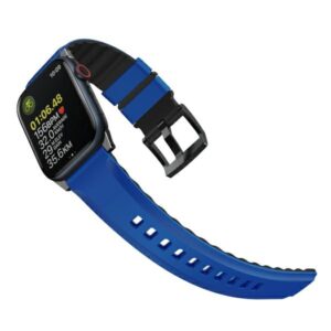 UNIQ apyrankė Linus Apple Watch Series1/2/3/4/5/6/7/8/9/SE/SE2/Ultra/Ultra 2 42/44/45/49mm Airosoft Silicone mėlynos spalvos - Image 2