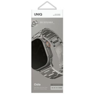 UNIQ apyrankė Osta Apple Watch 42/44/45/ 49mm Series 1/2/3/4/5/6/7/8/9/10/SE/SE2/Ultra/Ultra 2 Stainless Steel sidabro spalvos - Image 4