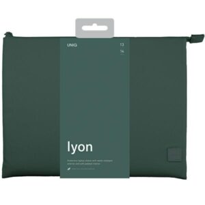 UNIQ dėklas Lyon nešiojamo kompiuterio dėklas 14"žalios spalvos Waterproof RPET - Image 3