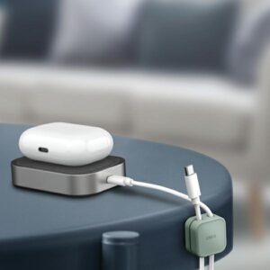 UNIQ Pod prilimpantis laidų organaizeris rinkinys 8vnt rožinės spalvos - Image 3