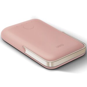 UNIQ Powerbank Hoveo 5000mAh USB-C 20WPD Fast charge Wireless Magnetic rožinės spalvos - Image 5