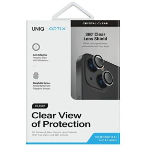 UNIQ Optix Clear Camera Lens ProtectorApple iPhone 15 6.1" / 15 Plus 6.7" crystal clear su aplkatoiumi - Image 2