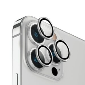 UNIQ Optix Aluminium Camera LensProtector Apple iPhone 14 Pro 6.1" / 14 Pro Max 6.7" sterling silver su aplkatoiumi
