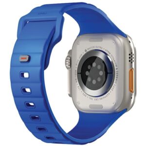 UNIQ apyrankė Stride Apple Watch Series1/2/3/4/5/6/7/8/9/SE/SE2/Ultra/Ultra 2 42/44/45/49mm FKM Rubber Strap mėlynos spalvos - Image 2