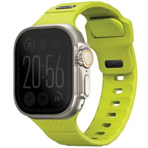 UNIQ apyrankė Stride Apple Watch Series1/2/3/4/5/6/7/8/9/SE/SE2/Ultra/Ultra 2 42/44/45/49mm FKM Rubber Strap laimo spalvos
