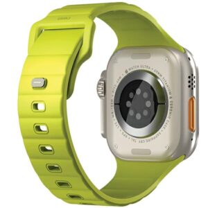 UNIQ apyrankė Stride Apple Watch Series1/2/3/4/5/6/7/8/9/SE/SE2/Ultra/Ultra 2 42/44/45/49mm FKM Rubber Strap laimo spalvos - Image 2