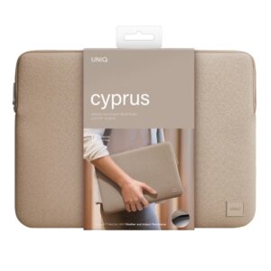 UNIQ krepšys Cyprus nešiojamo kompiuterio dėklas 14" rudos spalvos water-resistant neoprene - Image 6
