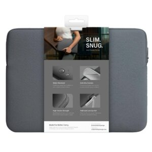 UNIQ krepšys Cyprus nešiojamo kompiuterio dėklas 16" onyx water-resistant neoprene - Image 7