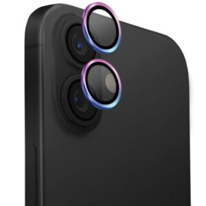 UNIQ Optix Aluminium Camera Lens Protector Apple iPhone 16 6.1" / 16 Plus 6.7" iridescent su aplikatoriumi