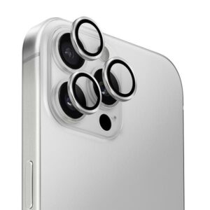 UNIQ Optix Aluminium Camera Lens Protector Apple iPhone 16 Pro 6.3" / 16 Pro Max 6.9" sterling silver su aplkatoiumi