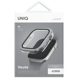 Dėklas UNIQ Voute skirtas Apple Watch Series 10 42mm apsauginis stiklas sidabro spalvos - Image 5