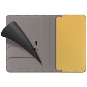 Dėklas pasui UNIQ Belmont RFID blokavimas pilkai geltonos spalvos - Image 3