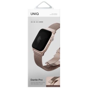 Apyrankė UNIQ Dante Pro skirtas Apple Watch 49/46/45/44mm Stainless Steel rožinės spalvos - Image 3
