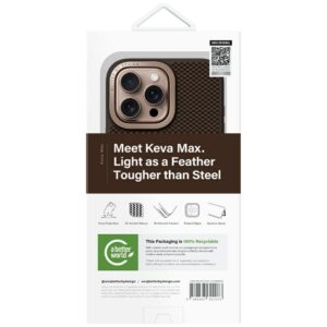 Dėklas UNIQ Keva Max skirtas Apple iPhone 16 Pro Max Magclick Charging Camera Stand rudos spalvos - Image 9