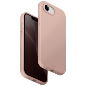 Dėklas UNIQ Lino skirtas Apple iPhone 16e (2025) Magclick Charging rožinės spalvos