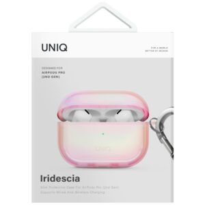 Dėklas UNIQ Iridescia skirtas Apple AirPods Pro 2 Hang Case rožinės spalvos - Image 4