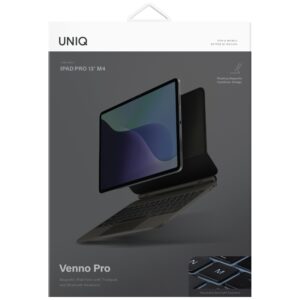 Dėklas UNIQ Venno Pro Magnetic Smart su klaviatūra skirtas Apple iPad Pro 13" M4 (2024) juodos spalvos - Image 7