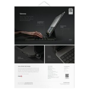 Dėklas UNIQ Venno Pro Magnetic Smart su klaviatūra skirtas Apple iPad Pro 13" M4 (2024) juodos spalvos - Image 8