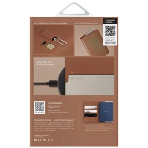 Dėklas pasui UNIQ Belmont su Apple Find My RFID blokavimas rudos spalvos - Image 7