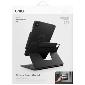 Dėklas UNIQ Rovus Snapmount Magnetic 360 Rotating Detachable skirtas Apple iPad Pro 13" M4 (2024) juodos spalvos - Image 10