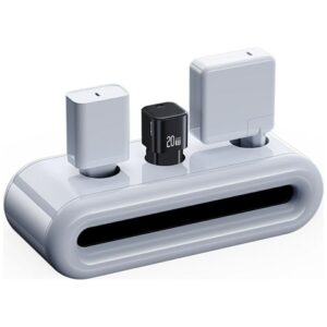 Laidinis įkroviklis USAMS JO Series CC260 20W USB-C + 1m USB-C/USB-C kabelis baltos spalvos - Image 8