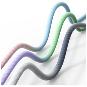 Kabelis USAMS Bicolor Series SJ757 PD 30W USB-C/Lightning 1.2m žalios spalvos ir violetinės spalvos - Image 3