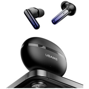 Ausinės Bluetooth USAMS Echo E02 TWS ANC+ENC belaidės juodos spalvos - Image 4