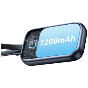 inductive charger skirtas Apple Watch Usams CD245 2-in-1 with 1200mAh powerbank + USB-C kabelis titanium - Image 8