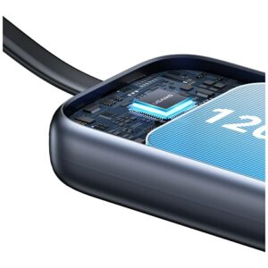 inductive charger skirtas Apple Watch Usams CD245 2-in-1 with 1200mAh powerbank + USB-C kabelis titanium - Image 9