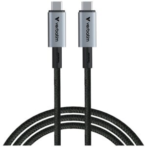 Kabelis Verbatim Sync & Charge USB-C į USB-C 240W 40Gb/s 120cm juodos spalvos 31847 - Image 3