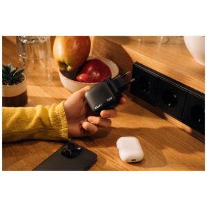 Laidinis įkroviklis Verbatim Mini GaN 70W 2xUSB-C PD/1x USB-A QC juodos spalvos 32229 - Image 9