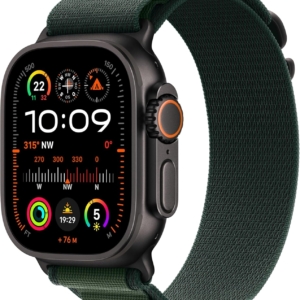Išmanusis laikrodis Apple Watch Ultra 2 (2024) black titanium 49mm 4G dark green alpine loop Size M - Image 1