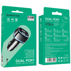 Borofone automobilinis įkroviklis BZ14 Max - 2xUSB - 2,4A juodos spalvos - Image 6