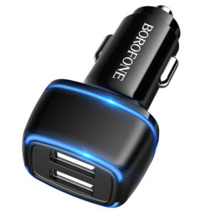 Borofone automobilinis įkroviklis BZ14 Max - 2xUSB - 2,4A juodos spalvos - Image 3