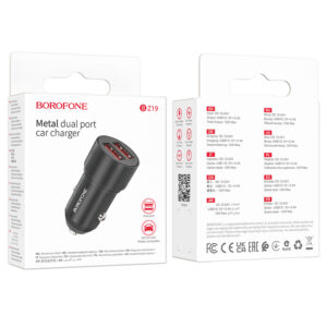 Borofone automobilinis įkroviklis BZ19 Wisdom - 2xUSB - 12W juodos spalvos - Image 4