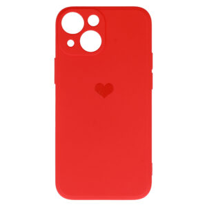 Vennus Silicone Heart Dėklas skirtas Apple iPhone 13 Mini raštas 1 raudonos spalvos - Image 4