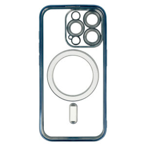 Metallic Magsafe Dėklas skirtas Apple iPhone 13 mėlynos spalvos - Image 5