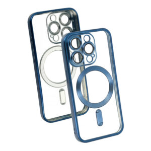 Metallic Magsafe Dėklas skirtas Apple iPhone 13 mėlynos spalvos - Image 6