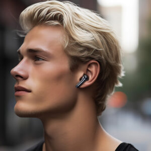 Borofone ausinės Bluetooth TWS FQ1 Plus Shine ANC+ENC baltos spalvos - Image 4