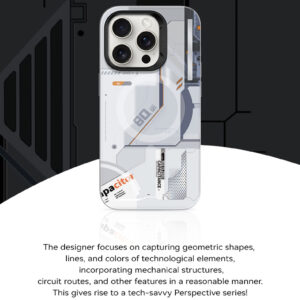 Benks Magnetic Mecha Series dėklas skirtas Apple iPhone 15 Pro Max baltos spalvos - Image 5
