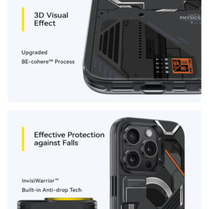 Benks Magnetic Mecha Series dėklas skirtas Apple iPhone 15 Pro Max baltos spalvos - Image 7