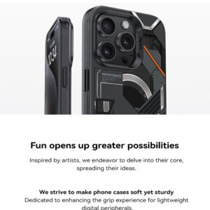 Benks Magnetic Mecha Series dėklas skirtas Apple iPhone 15 Pro Max baltos spalvos - Image 8