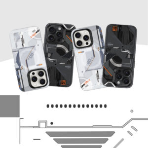 Benks Magnetic Mecha Series dėklas skirtas Apple iPhone 15 Pro baltos spalvos - Image 7