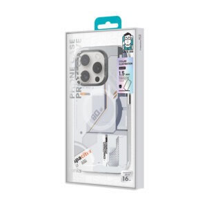 Benks Magnetic Mecha Series dėklas skirtas Apple iPhone 16 Plus baltos spalvos - Image 9