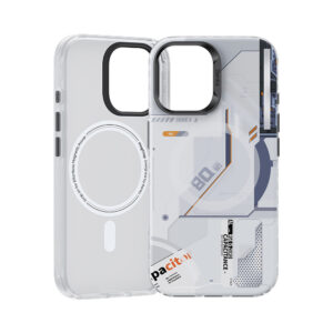 Benks Magnetic Mecha Series dėklas skirtas Apple iPhone 16 Plus baltos spalvos - Image 2