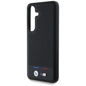 Dėklas BMW Leather Tricolor Stripe MagSafe skirtas Samsung Galaxy S25 Plus juodos spalvos - Image 6
