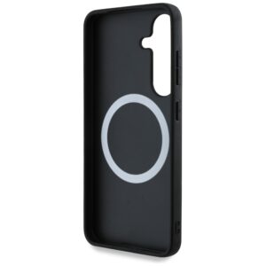 Dėklas BMW Leather Tricolor Stripe MagSafe skirtas Samsung Galaxy S25 Plus juodos spalvos - Image 7