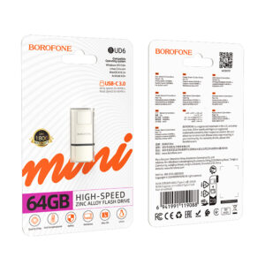 Borofone Pendrive BUD6 Mini Elegance USB 3.0 + Typ C  64GB - Image 6